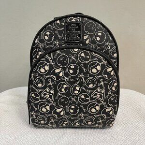 LOUNGEFLY ~ Disney Nightmare Jack Skellington Heads Mini Backpack - NWT!